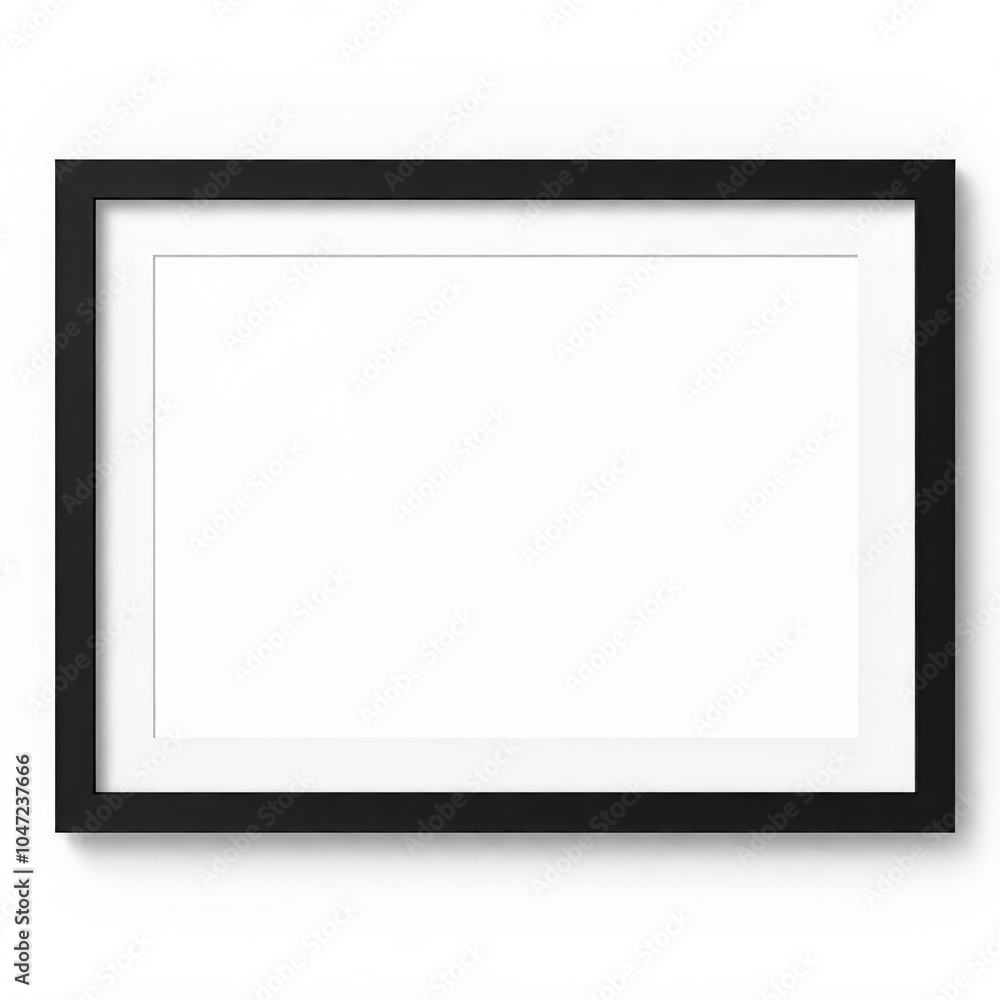 black picture frame mockup on white wall black picture frame mockup on white wall