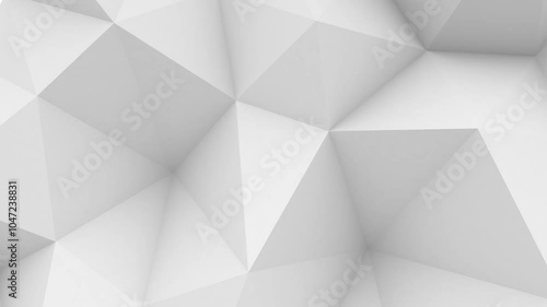 3D animation - White abstract background of a geometric texture with looping motion