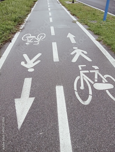 Obraz na płótnie bicycle lane sign w salonie
