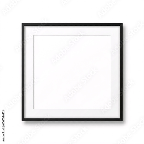 black frame mockup on white background