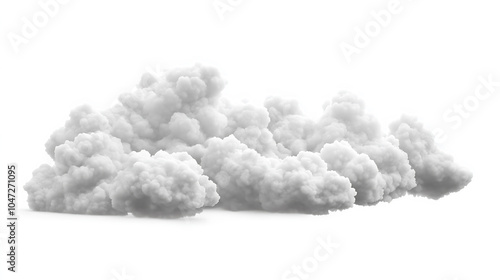 Soft, fluffy white clouds on a bright background