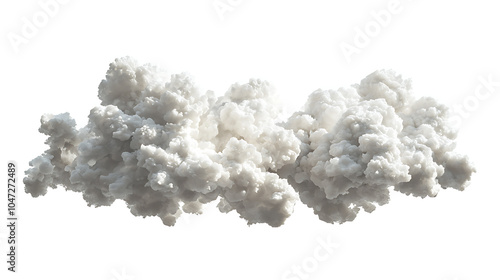 Fluffy white cloud formation against a light background