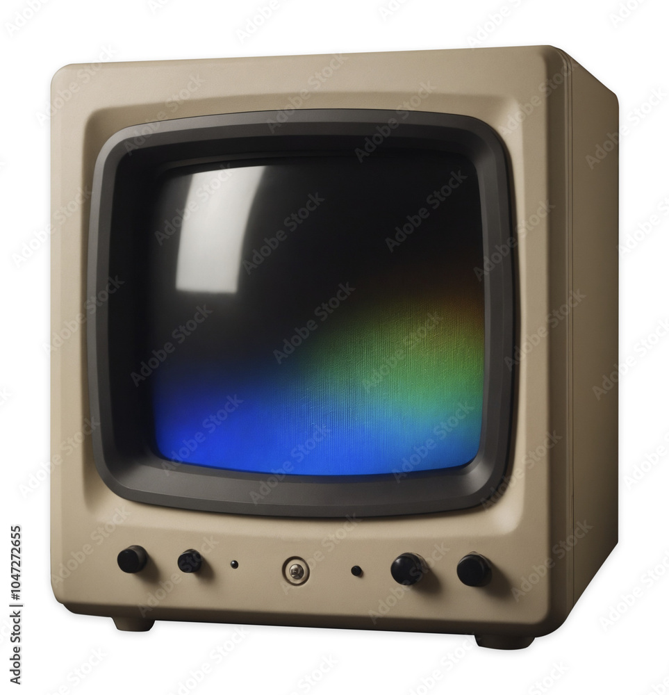 Old retro tv set monitor as clipart with transparent background. This cartoon illustration was produced with Generative AI. Old retro tv set monitor as clipart with transparent background. This cartoon illustration was produced with Generative AI.
