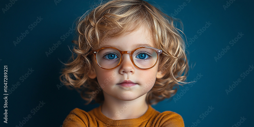 Portrait of a cute little boy with glasses Portrait of a cute little boy with glasses