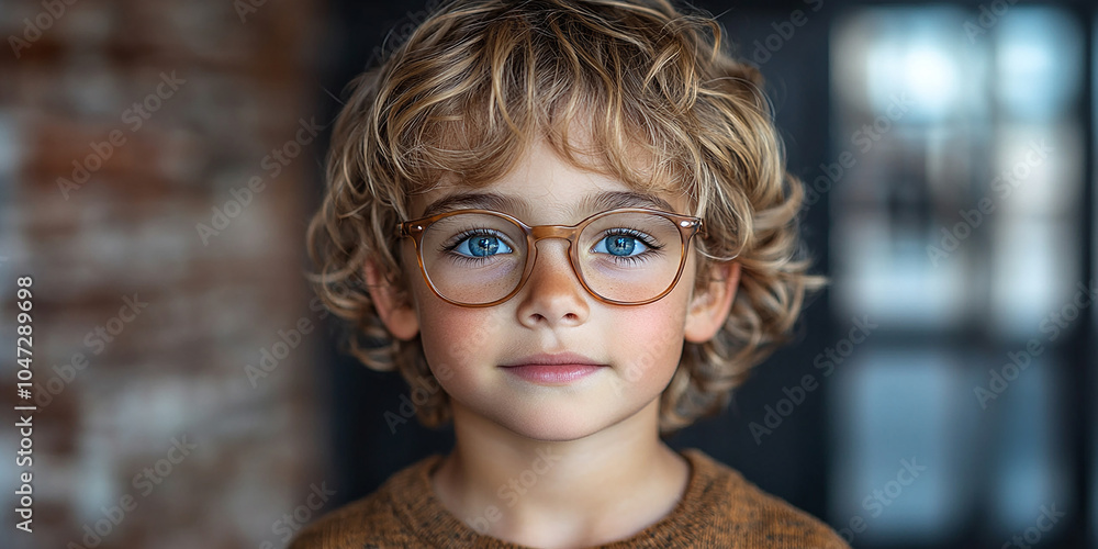 Portrait of a cute little boy with glasses Portrait of a cute little boy with glasses