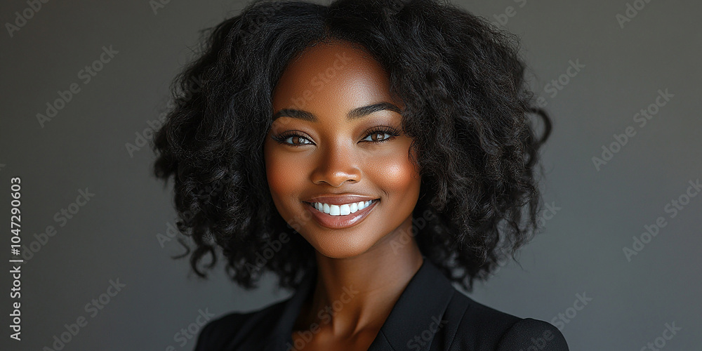 Portrait of a beautiful smiling black woman Portrait of a beautiful smiling black woman