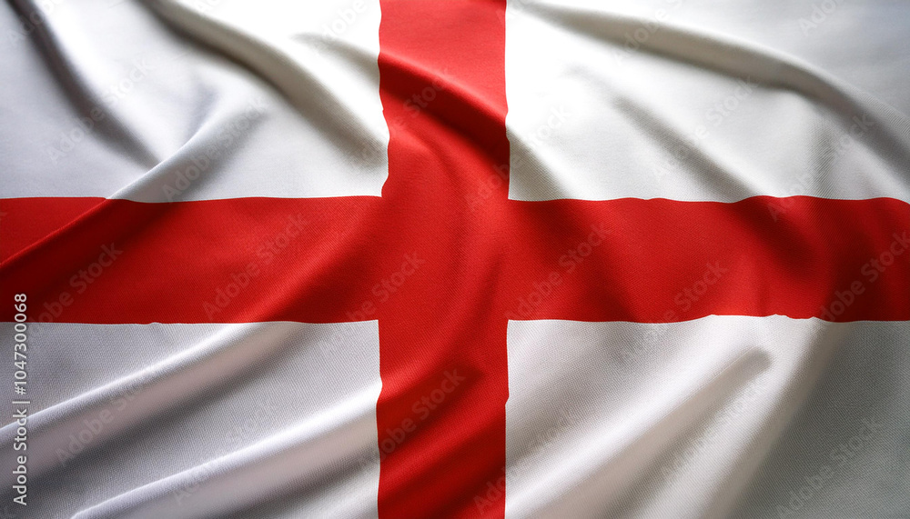 Fototapeta premium England flag waving in the wind. England blowing, soft and smooth silk. Cloth fabric texture ensign background. Use it for national day and country occasions concept