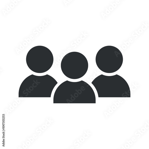 Group of people or group of users / friends flat icon for apps and websites 