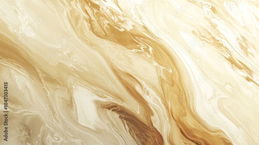 Obraz premium Swirling marble effect in beige and white tones, smooth and flowing across the surface.