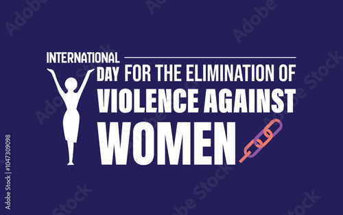 International day for the elimination of violence against women. Vector illustration of white ribbon symbol of violence against women. Suitable for banners, web, social media, greeting cards etc