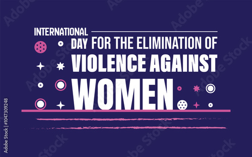 International day for the elimination of violence against women. Vector illustration of white ribbon symbol of violence against women. Suitable for banners, web, social media, greeting cards etc