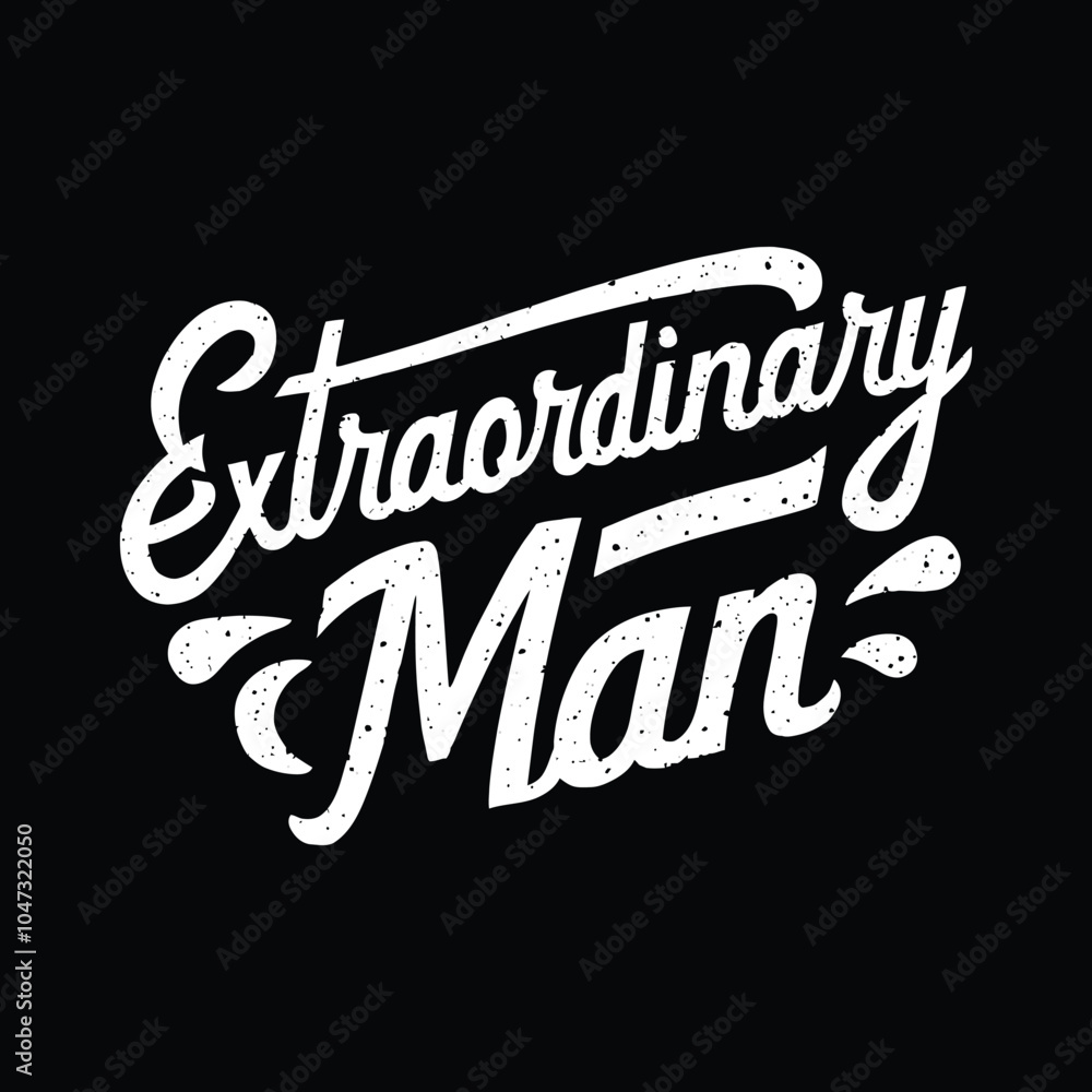 Obraz premium extraordinary man silhouette typography t shirt design Art & Illustration