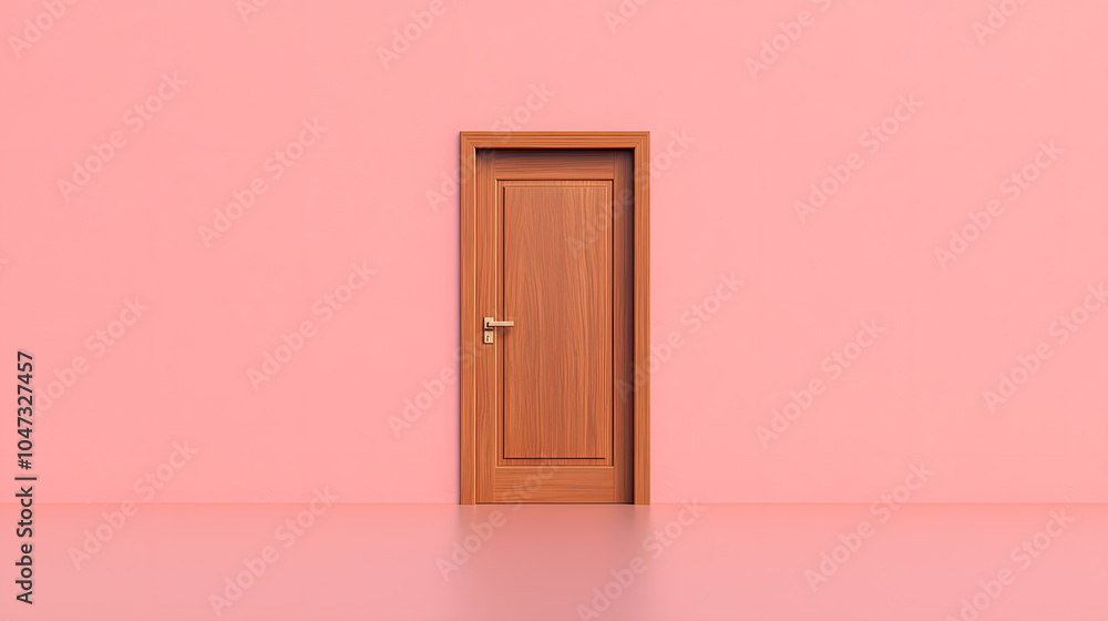 Minimal Space with Closed Door in Brown Tones: A Simple and Elegant Design Focusing on Warmth and Comfort Minimal Space with Closed Door in Brown Tones: A Simple and Elegant Design Focusing on Warmth and Comfort