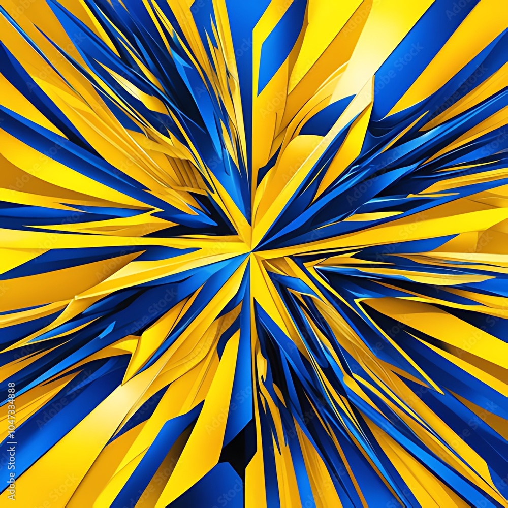 Dynamic Swirls of Blue and Yellow Dynamic Swirls of Blue and Yellow