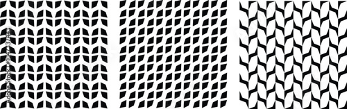  Vector seamless geometric ornament patterns Set in different styles, Monochrome repeatable backgrounds, textile textures