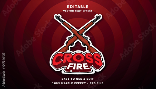 cross fire editable logo and text effect
