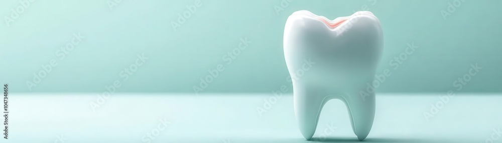 High-detail rendering of a tooth with a pain center that gradually fades as treatment is applied, toothache, relief High-detail rendering of a tooth with a pain center that gradually fades as treatment is applied, toothache, relief