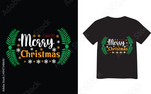 Christmas T-shirt design, Christmas design, Santa Claus, December festival, Holidays, Merry Christmas