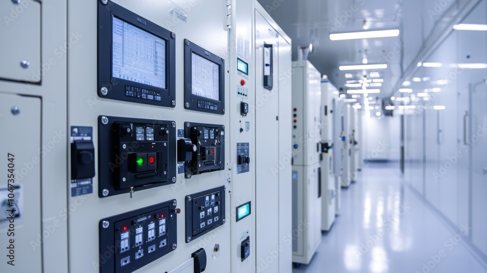 Backup generator clean room finish precise power management in scientific facility Backup generator clean room finish precise power management in scientific facility