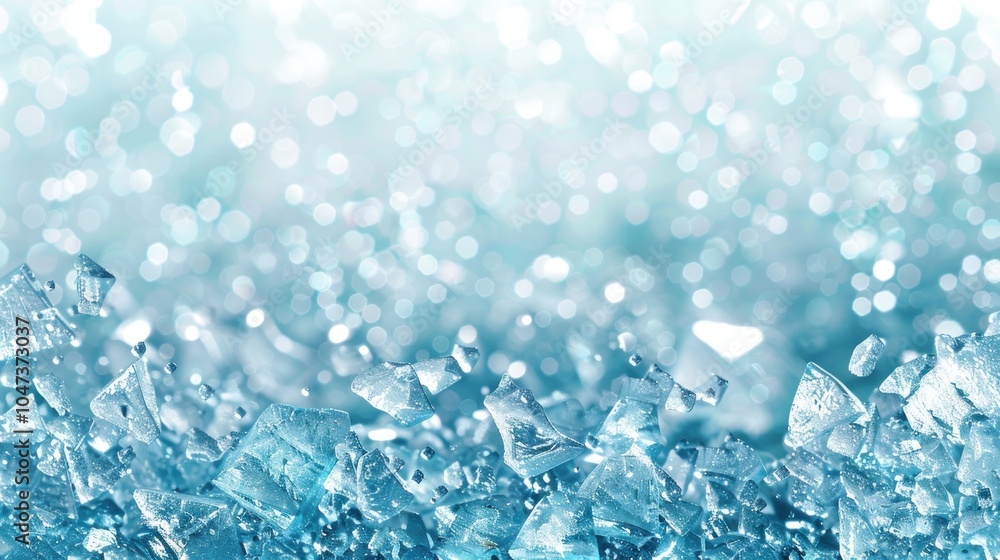 ice crystal background in shades of blue, creating a cold effect ice crystal background in shades of blue, creating a cold effect