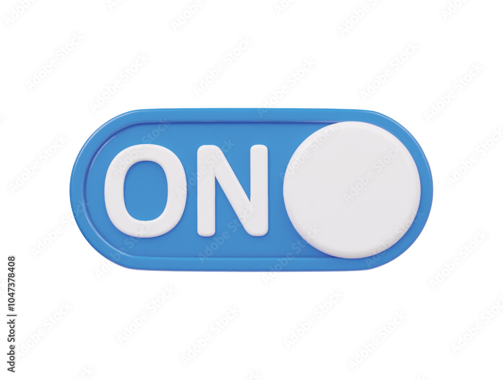 Switch on button icon 3d render illustration Switch on button icon 3d render illustration