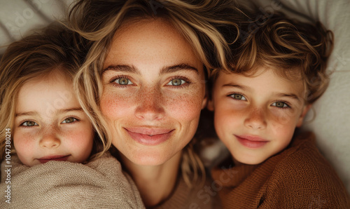 Captivating Family Portrait Celebrating Motherhood and Childhood Joy