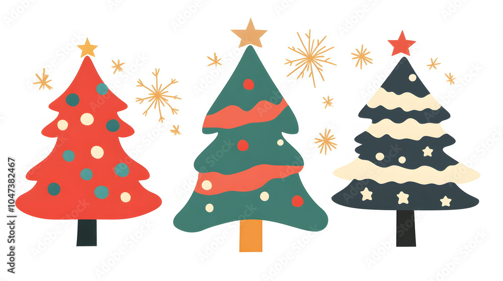 Festive christmas trees Festive christmas trees