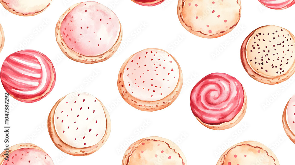 Fototapeta premium Colorful macarons pattern