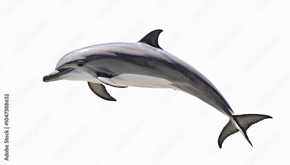 Fototapeta premium Dolphin on white background isolated