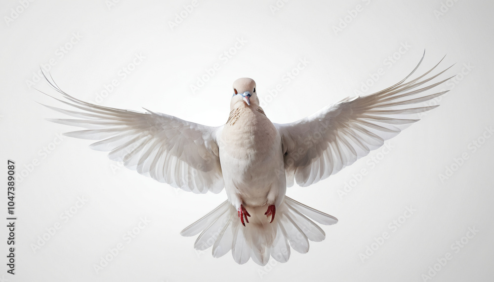 Obraz premium Dove on white background isolated