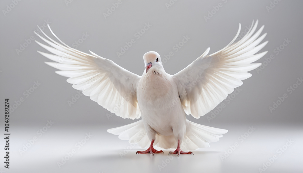Dove on white background isolated