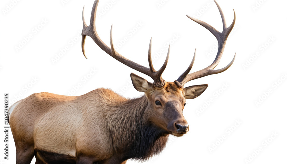 Elk on white background isolated Elk on white background isolated