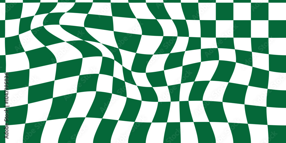 Trippy checkerboard background. Retro psychedelic checkered wallpaper. Wavy groovy chessboard surface. Distorted geometric pattern. Abstract monochrome vector backdrop Trippy checkerboard background. Retro psychedelic checkered wallpaper. Wavy groovy chessboard surface. Distorted geometric pattern. Abstract monochrome vector backdrop