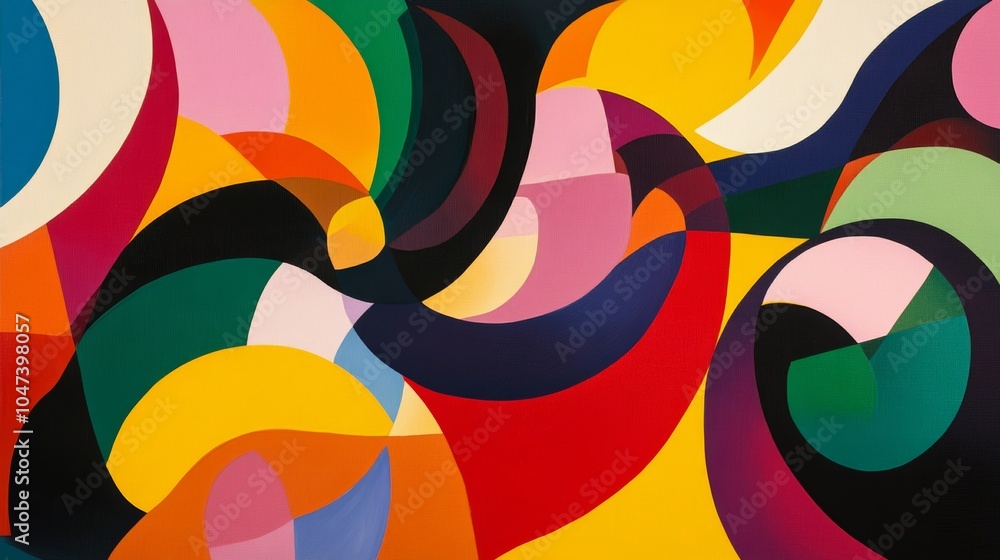 Fototapeta premium Colorful abstract composition creating dynamic visual flow