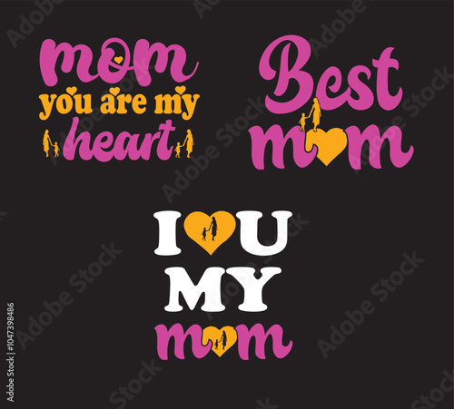 Mom typography t shirt design.