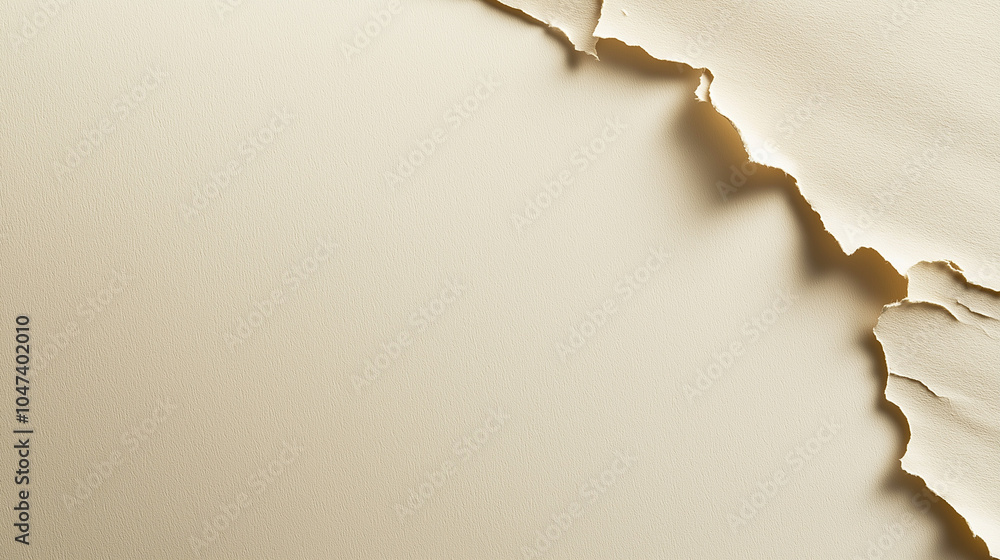 Textured cream-colored paper with deckle edges laid flat and softly lit from one side, showcasing organic edges against a clean background, with visible paper fibers creating a soft, handmade feel Textured cream-colored paper with deckle edges laid flat and softly lit from one side, showcasing organic edges against a clean background, with visible paper fibers creating a soft, handmade feel