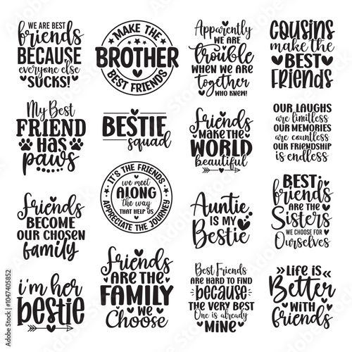 16 Best Friend SVG Design Bundle