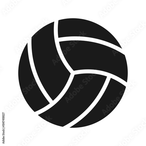 Volley ball icon logo design vector

