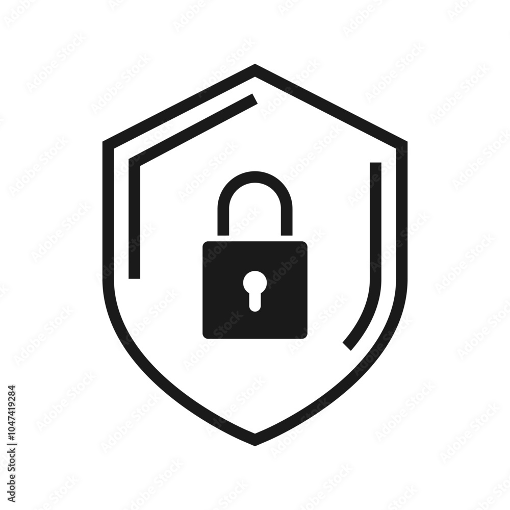 Protection secure lock vector sign. Security and privacy symbol. Protection secure lock vector sign. Security and privacy symbol.