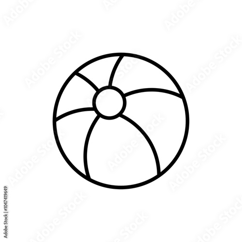 Beach ball icon logo set vector