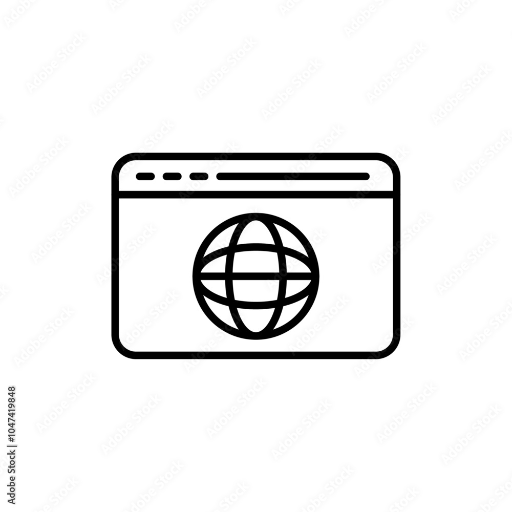 Browser icon logo set vector Browser icon logo set vector