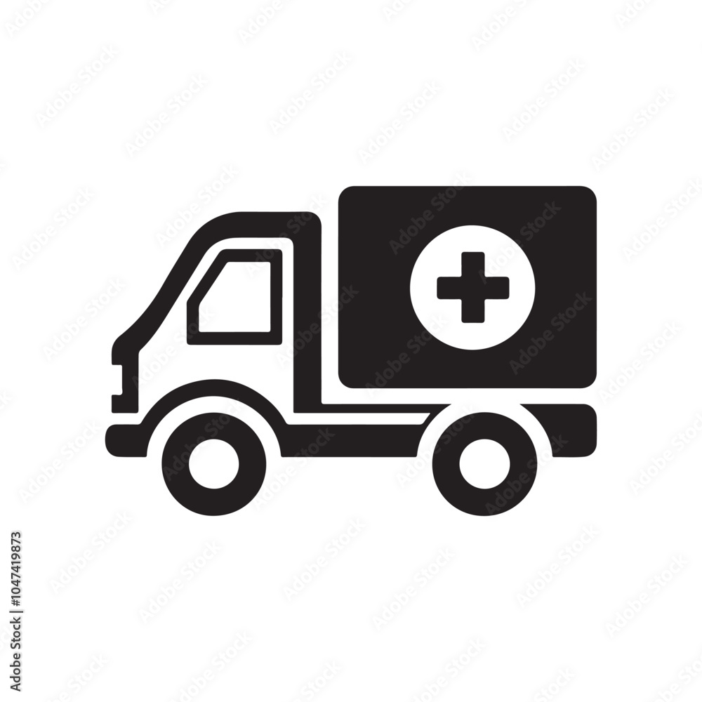 Simple Delivery Truck Silhouette Vector – Great for Logistics Branding Simple Delivery Truck Silhouette Vector – Great for Logistics Branding