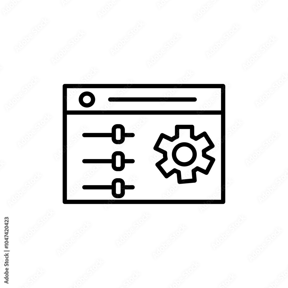 Control panel icon logo set vector Control panel icon logo set vector