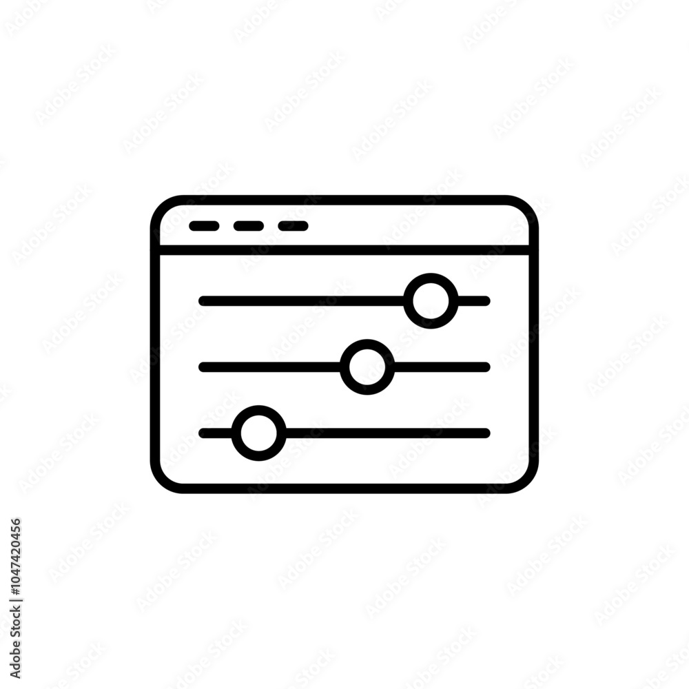 Fototapeta premium Control panel icon logo set vector