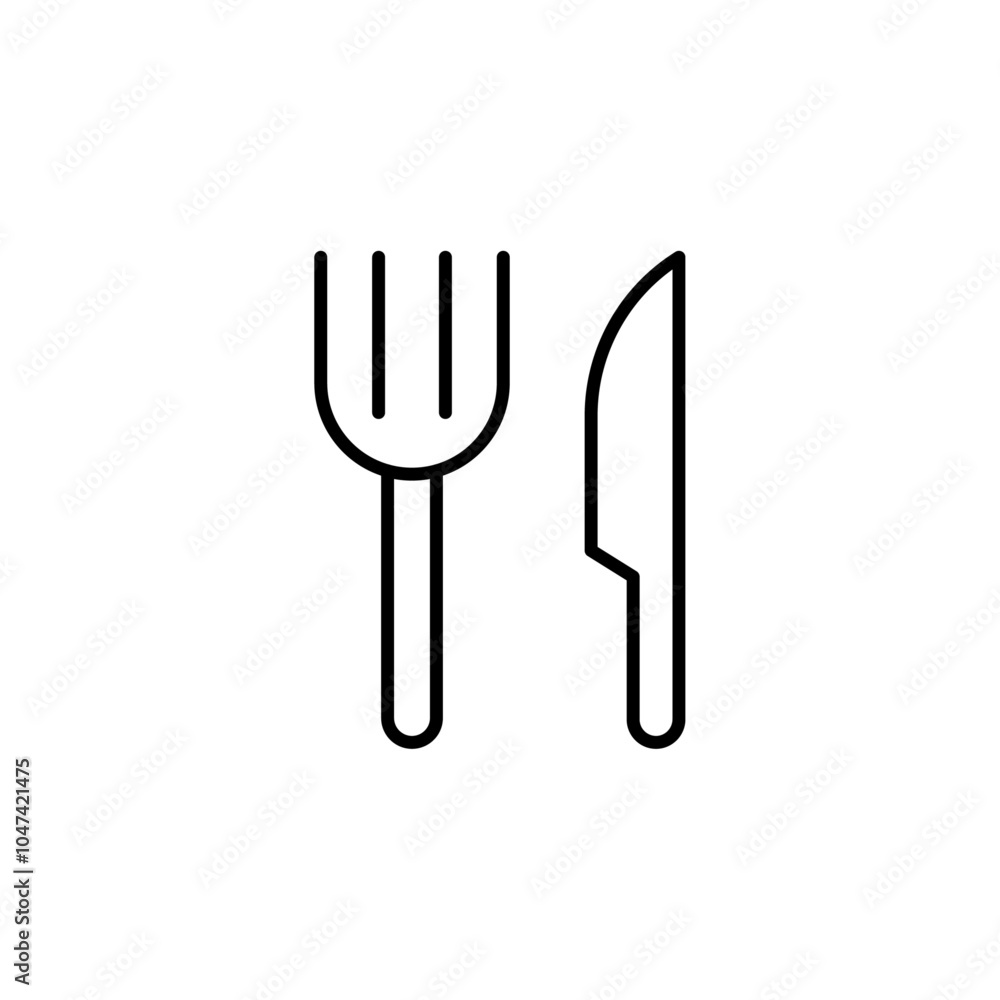 Fork and Knife icon logo set vector Fork and Knife icon logo set vector