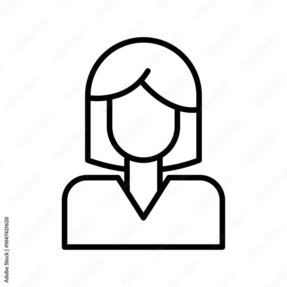 Girl icon logo set vector Girl icon logo set vector