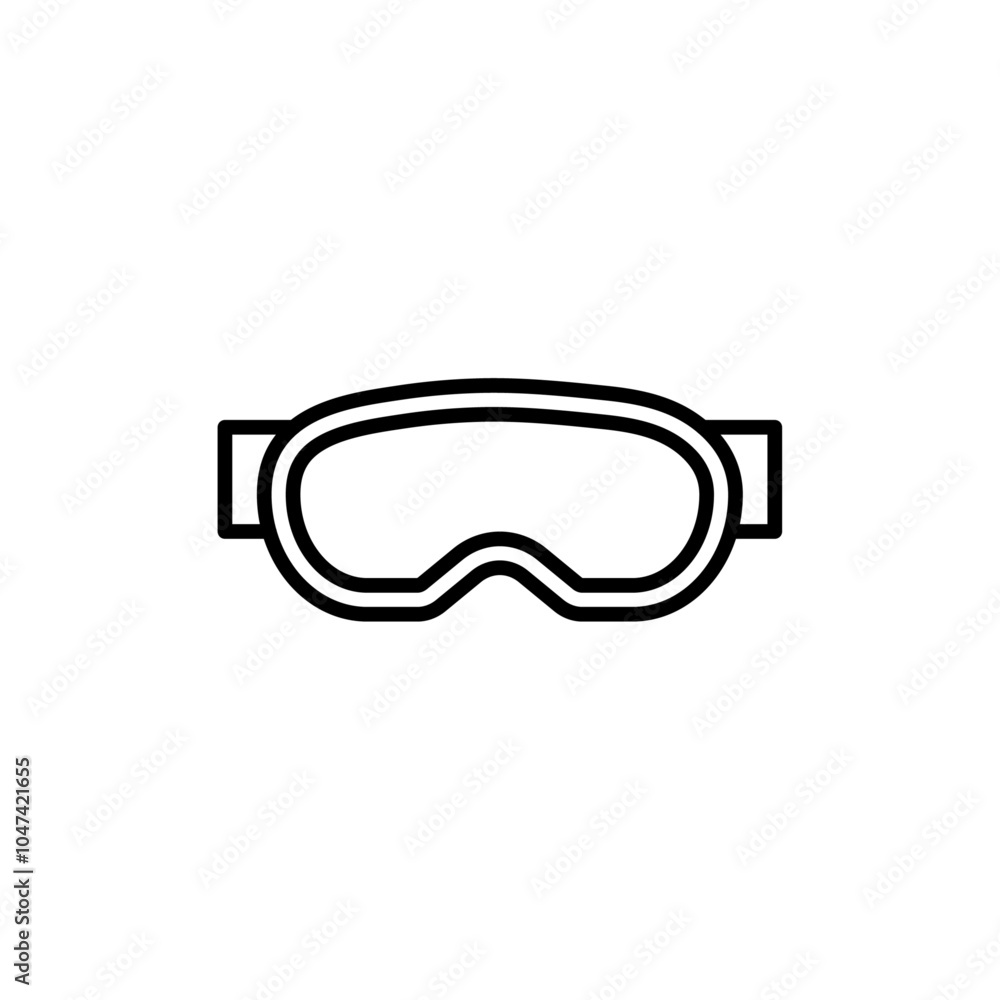 Goggles icon logo set vector Goggles icon logo set vector