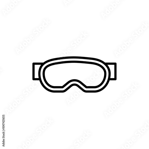 Goggles icon logo set vector