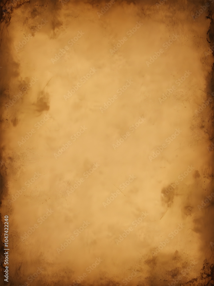 Naklejka premium Ancient Weathered Parchment Background with Cracks and Aged Texture