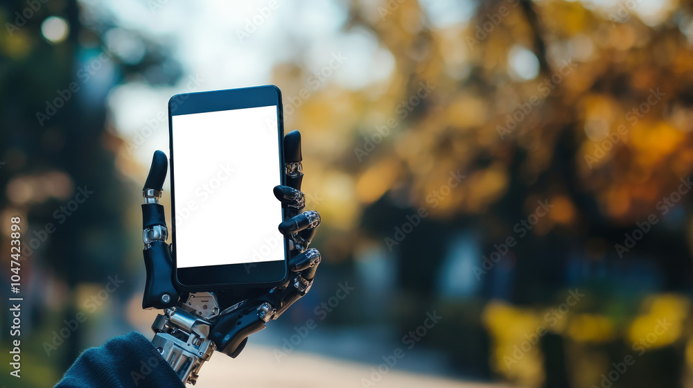 Robotic Hand Holding Smartphone Robotic Hand Holding Smartphone